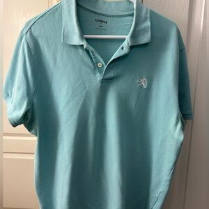 Light blue  Express Polo with small logo . Size Medium